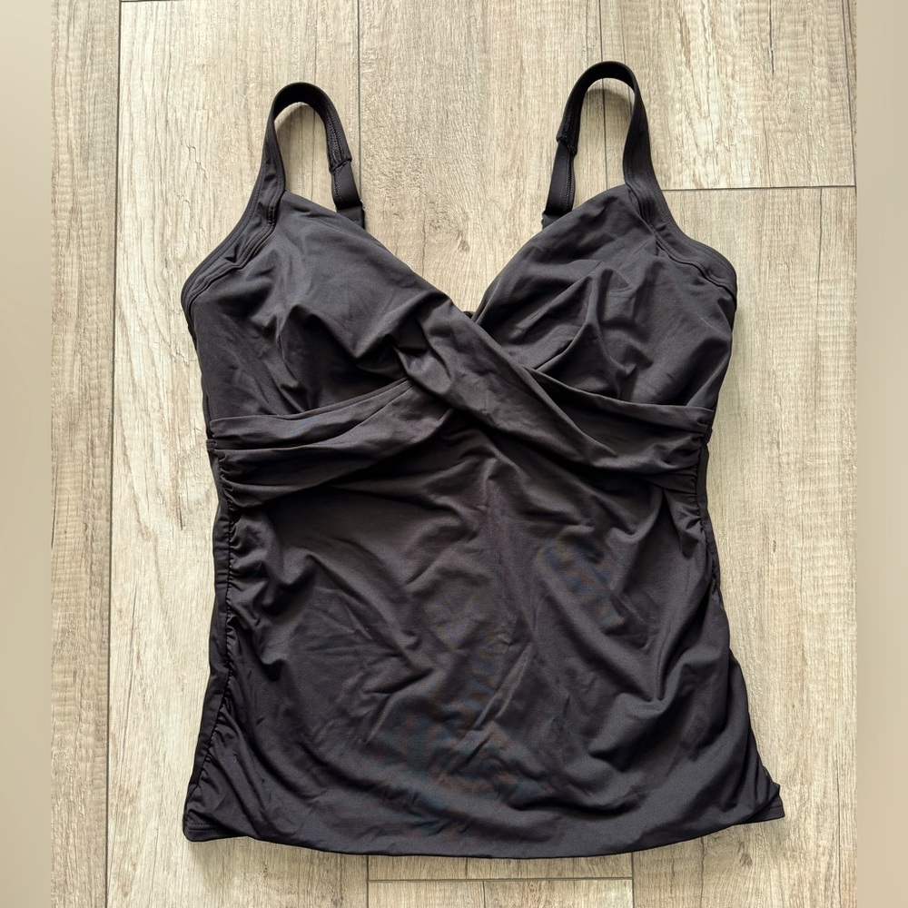 Land’s End Underwire Tankini Top Size 14DD